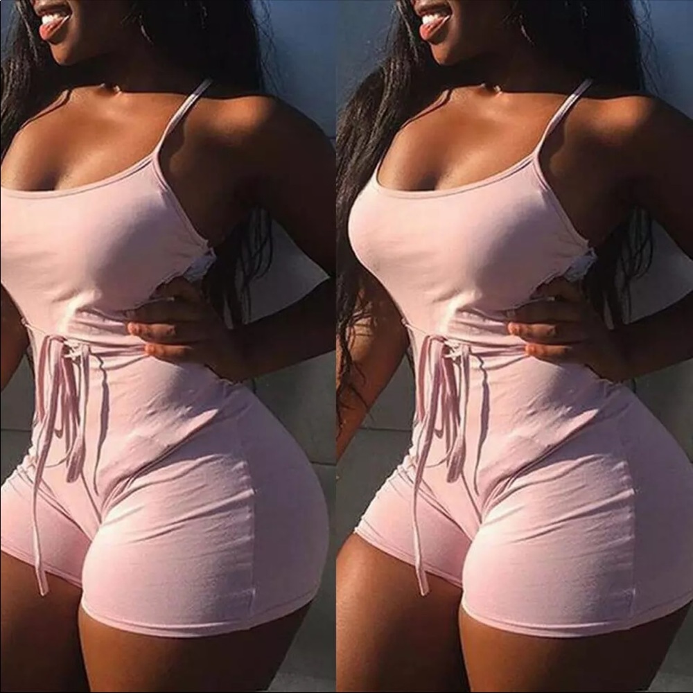 Sexy lace backless jumpsuit